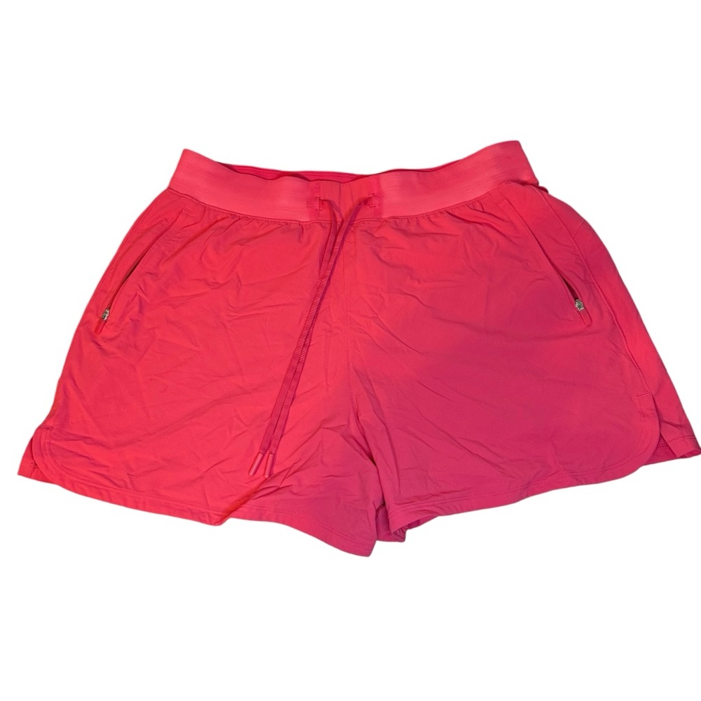 Lululemon Running Shorts Pink Zip Pocket Athletic Workout Shorts Women's Size 10